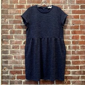 Blue Knit Short Sleeve MP LOFT Dress